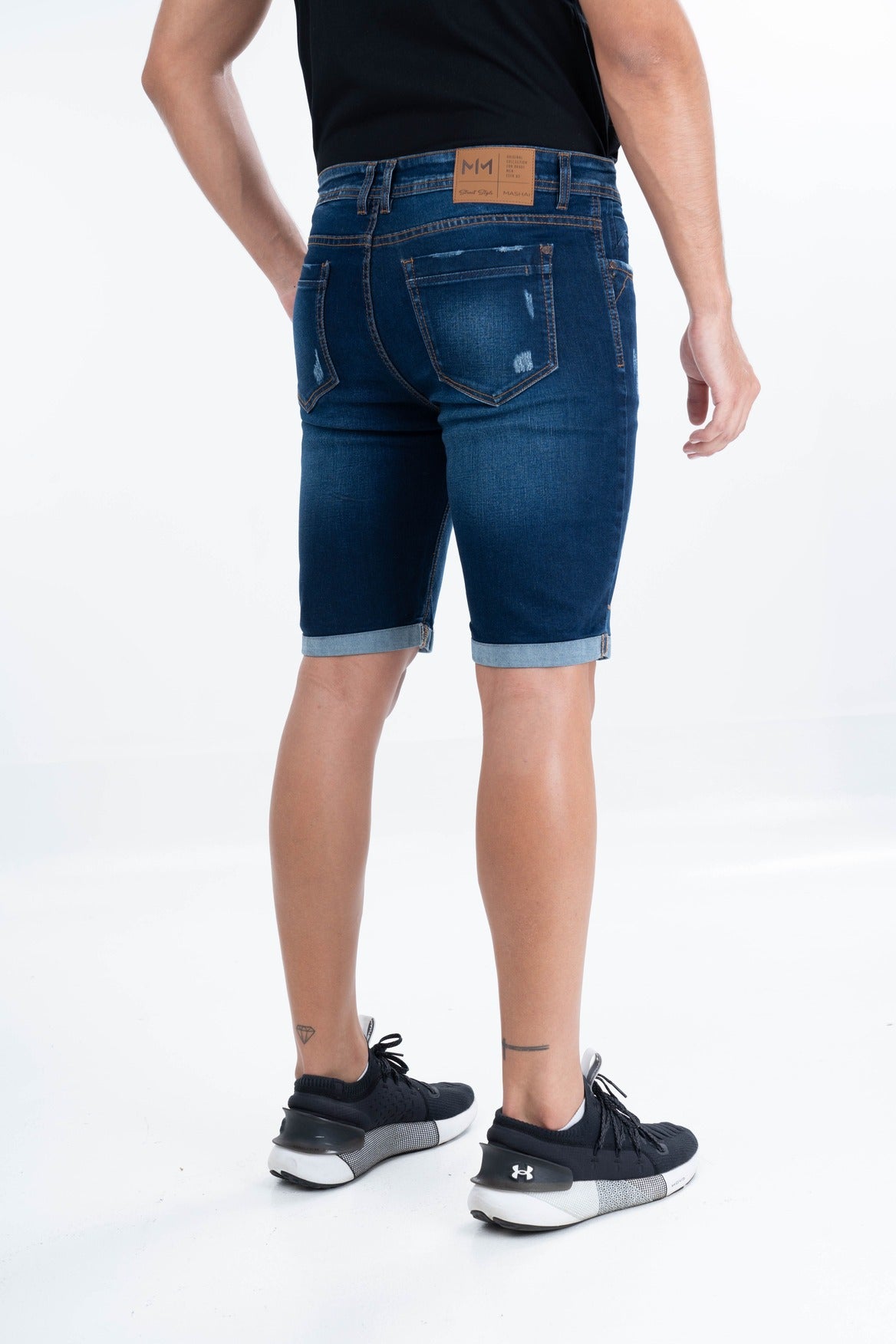 Bermuda Azul Oscuro Bota Doblada 1411