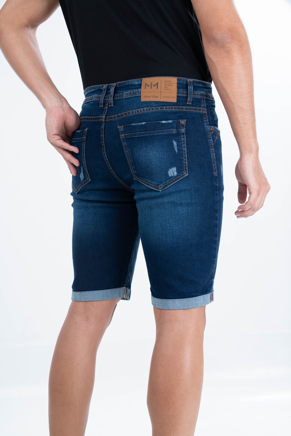 Bermuda Azul Oscuro Bota Doblada 1411