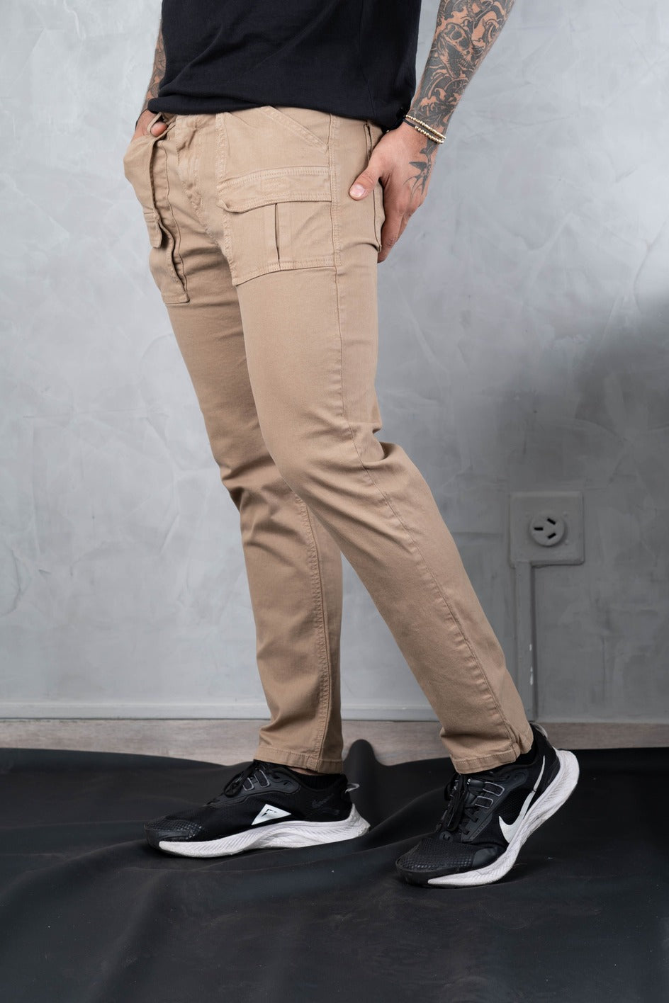 Pantalón Cargo Beige-1516