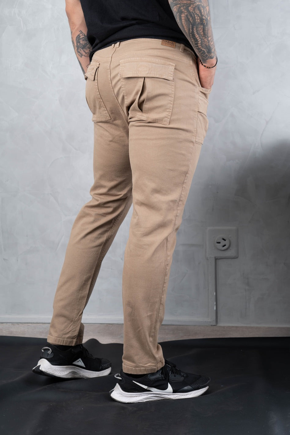 Pantalón Cargo Beige-1516