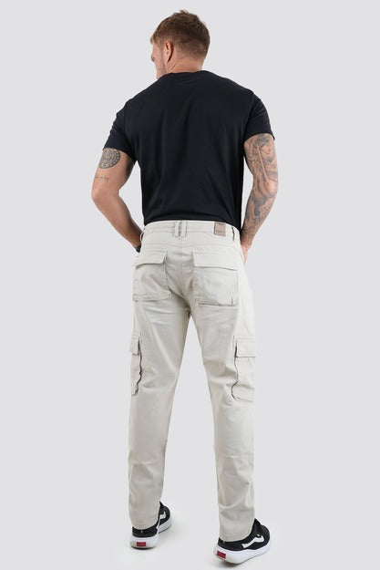 Pantalón Cargo Crema- 1585-1