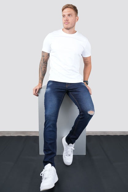 Pantalón Slim Tono Oscuro-1588