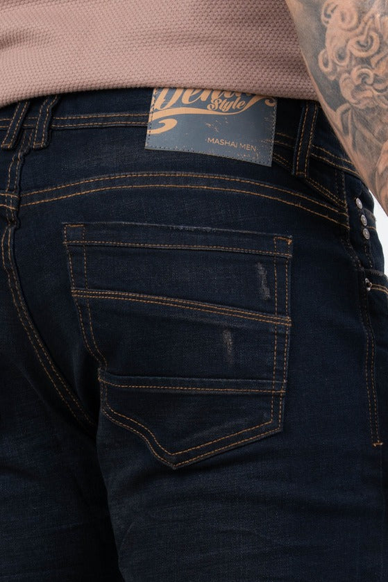 Pantalón Slim Con Roto-1590