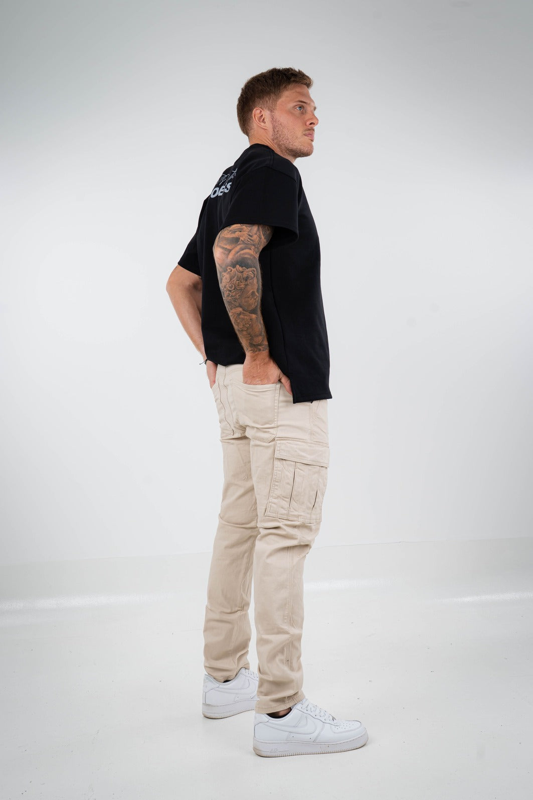 Pantalón Cargo Beige- 1635-2