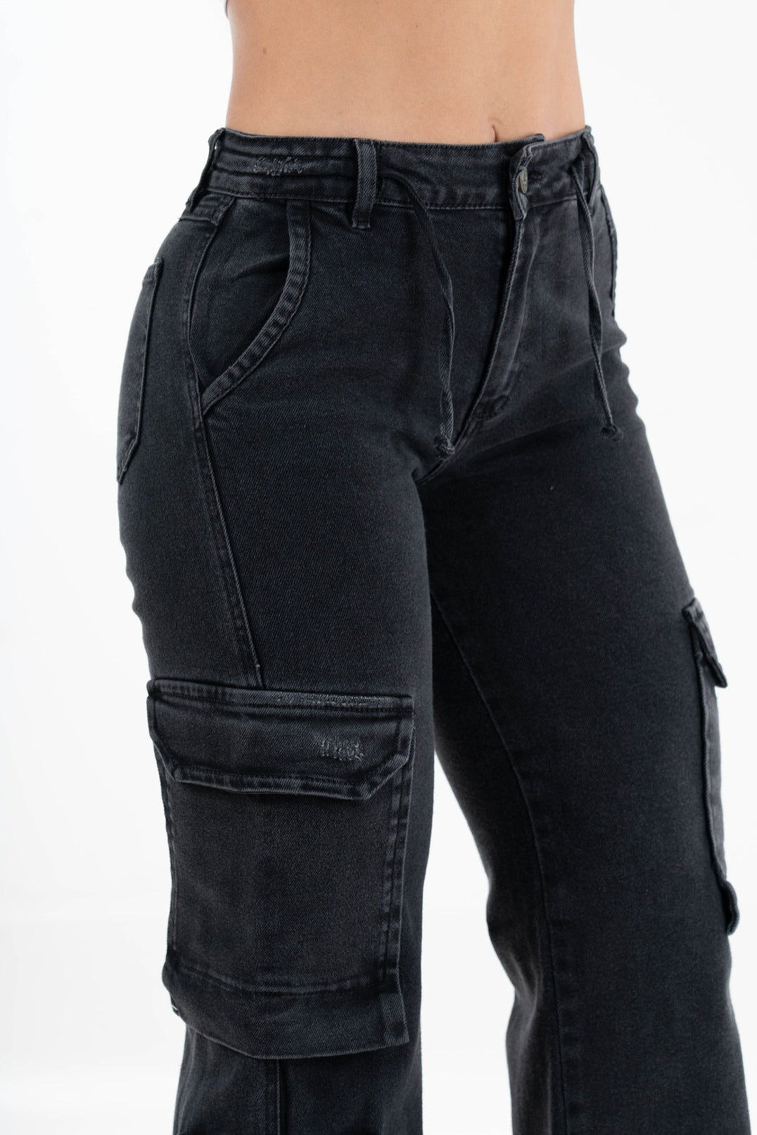 Jean Cargo Negro Humo 5241