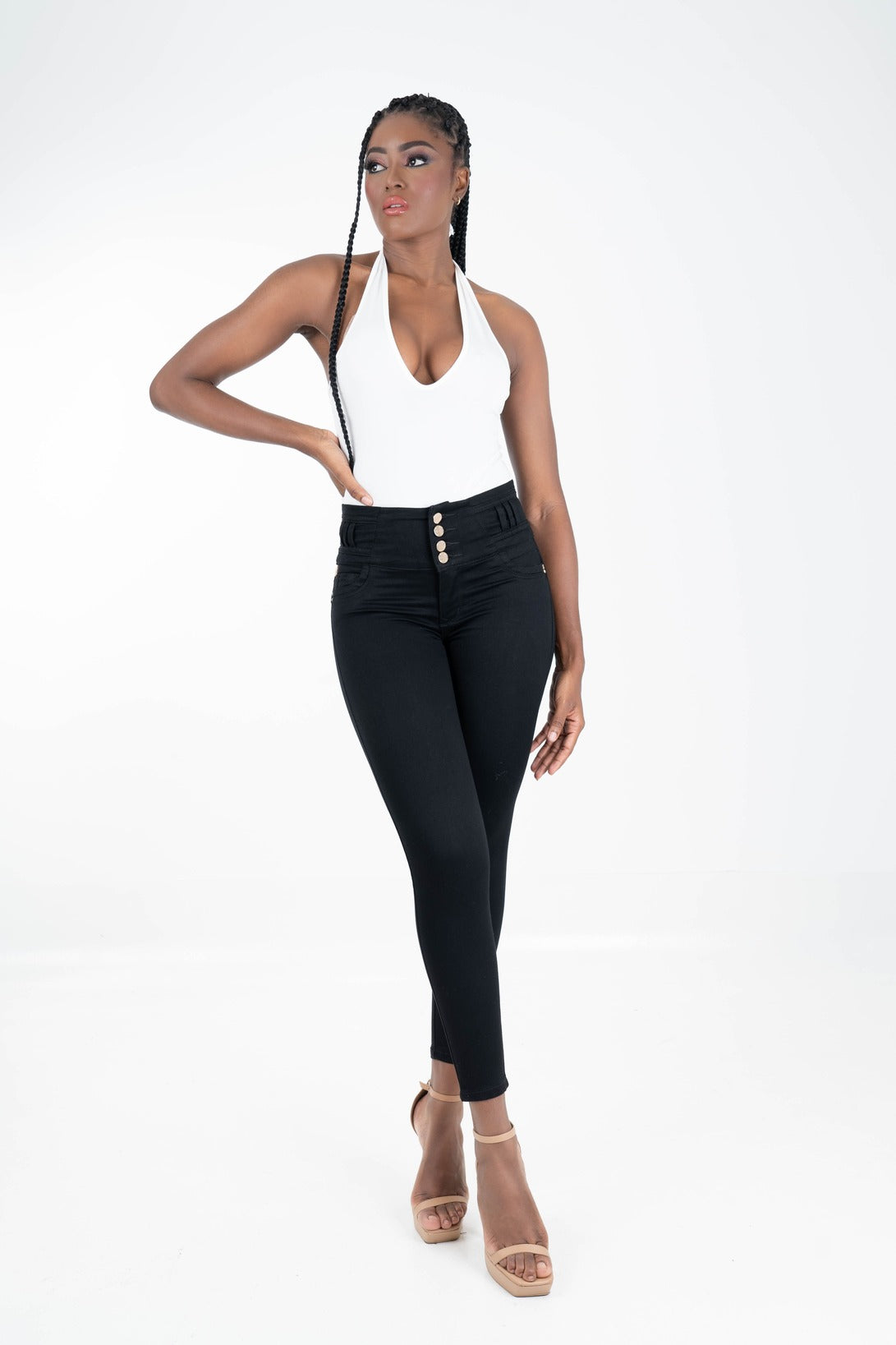 Jean Negro 4 botones -5324