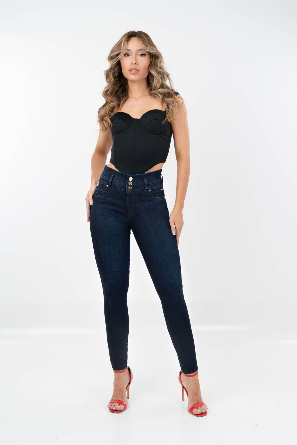 Pantalón Control Abdomen Oscuro-5374