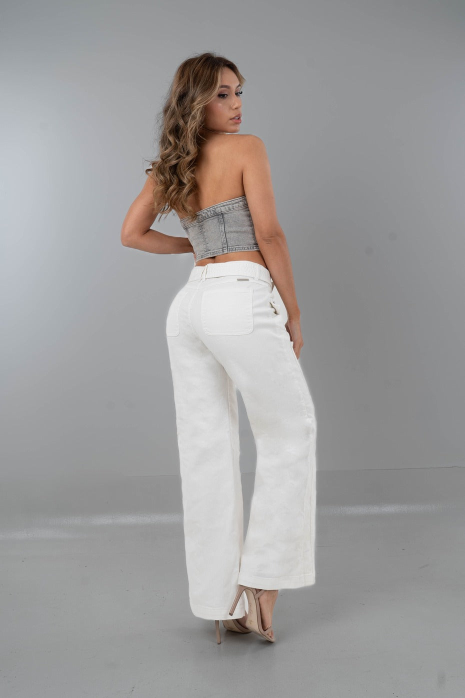 Pantalón Wide Blanco-5394