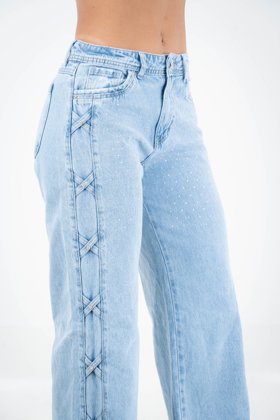 Jean Wide X Shiny Leg