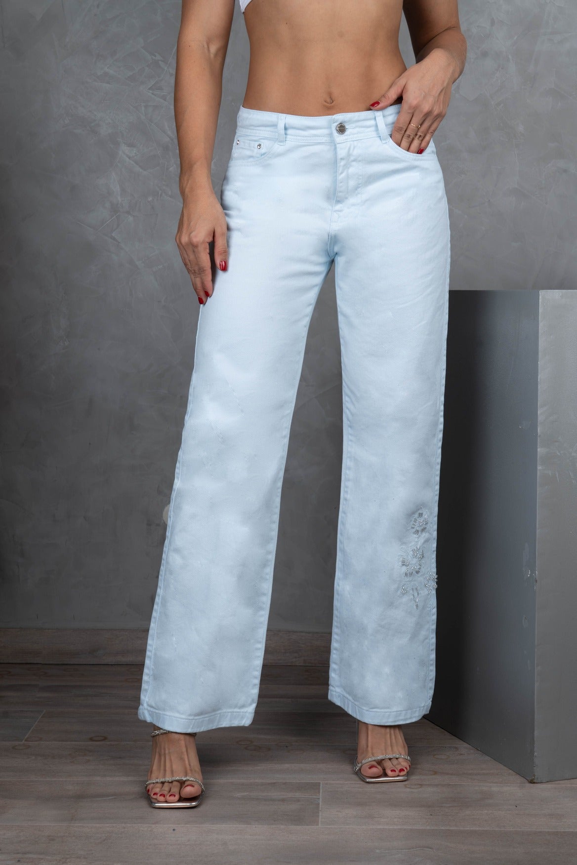 Jean Wide Leg Blue Color