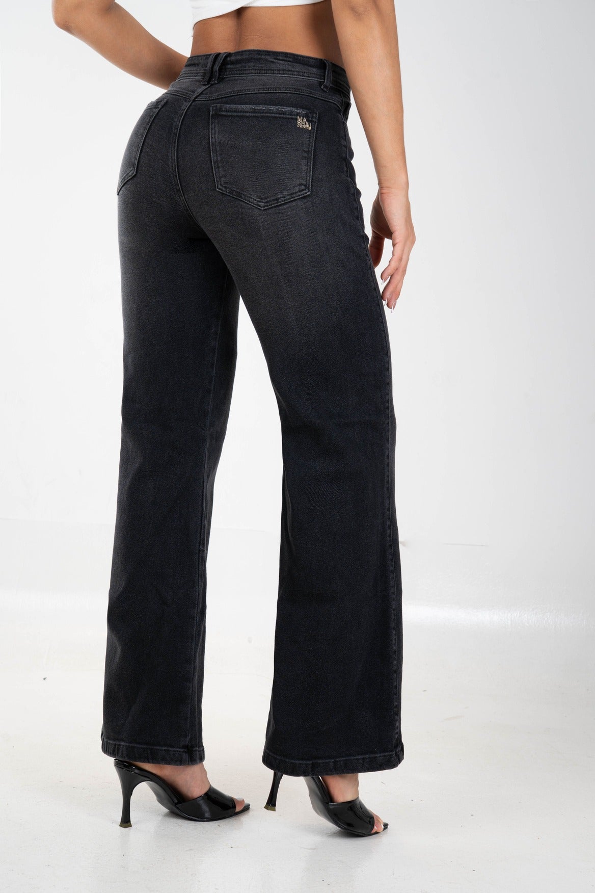 Jean Wide leg Ébano- Stretch
