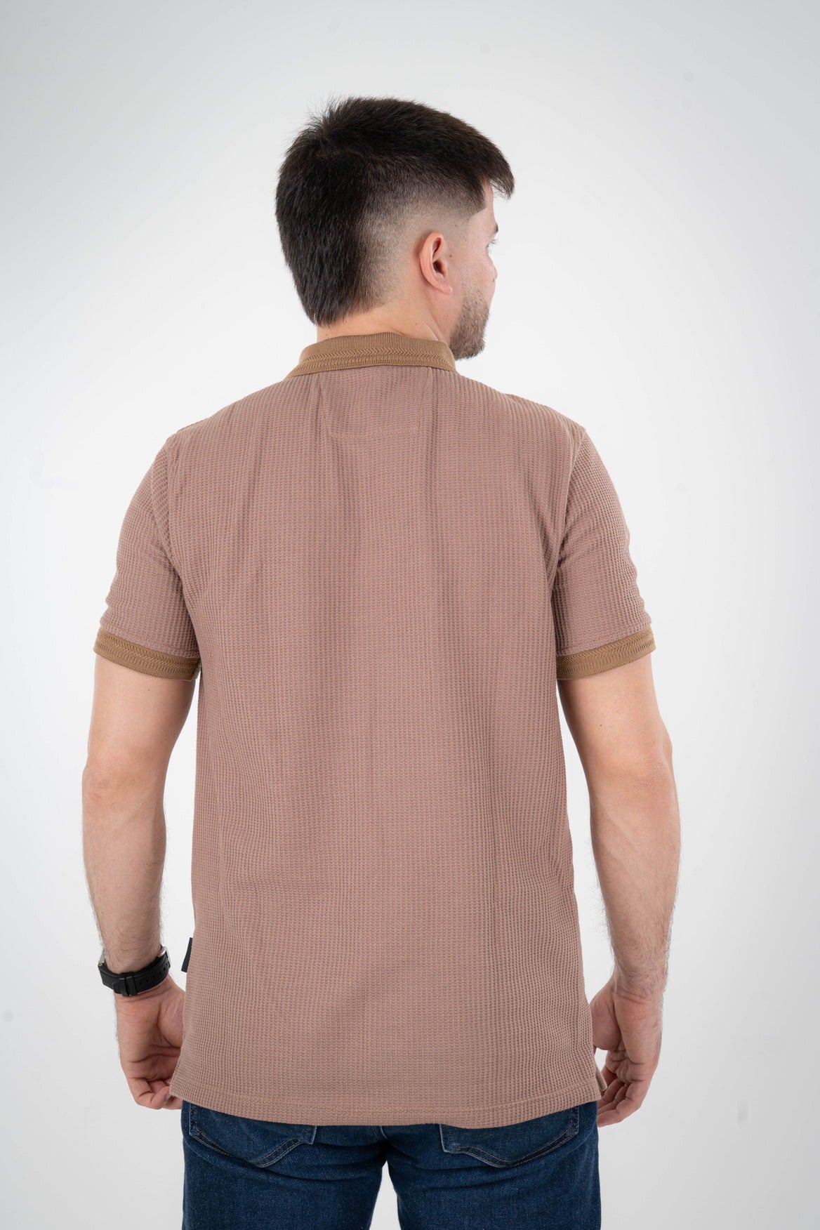Camisa Polo Textura Con Cierre-D002