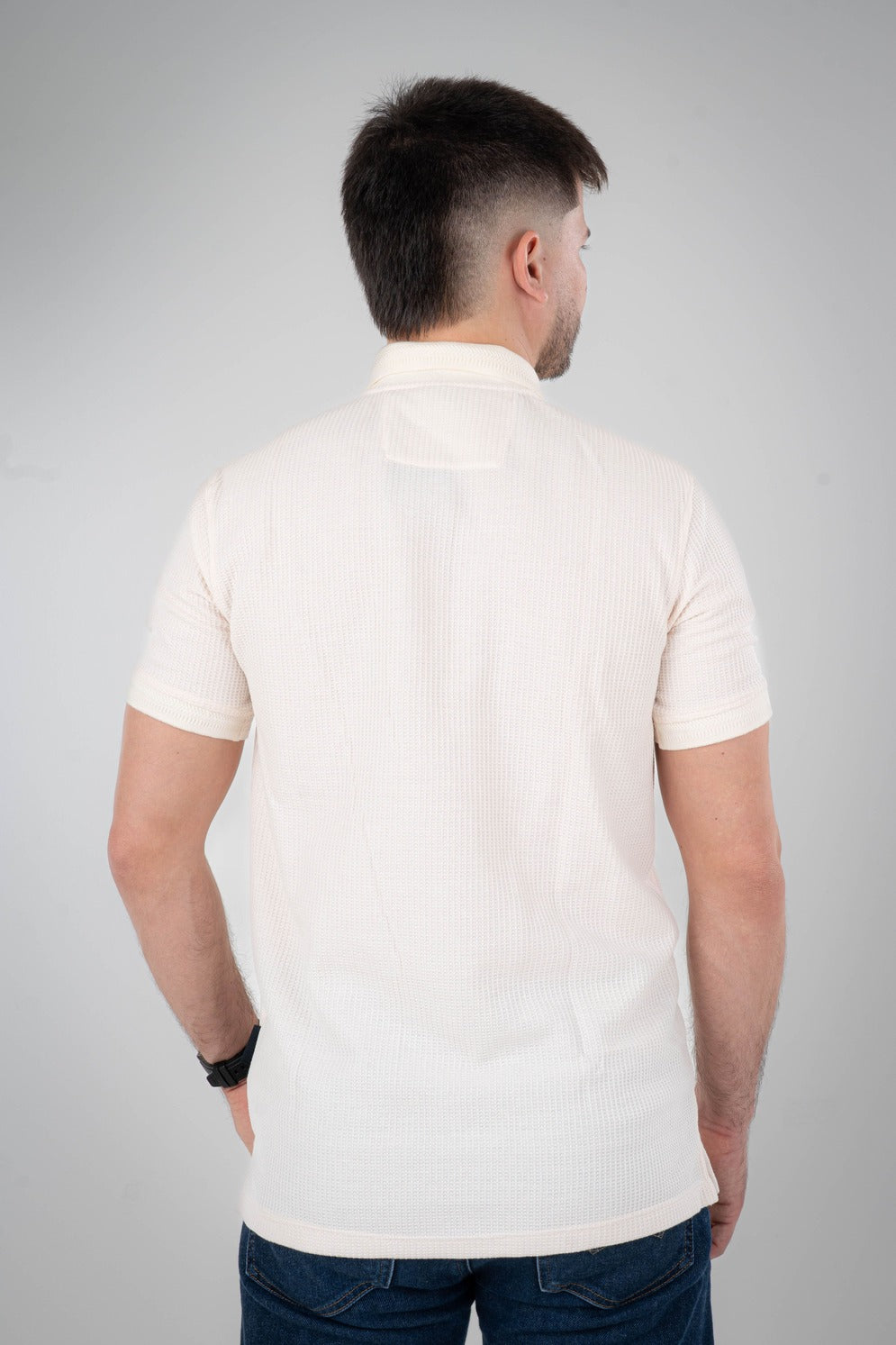 Camisa Polo Textura Con Cierre-D002