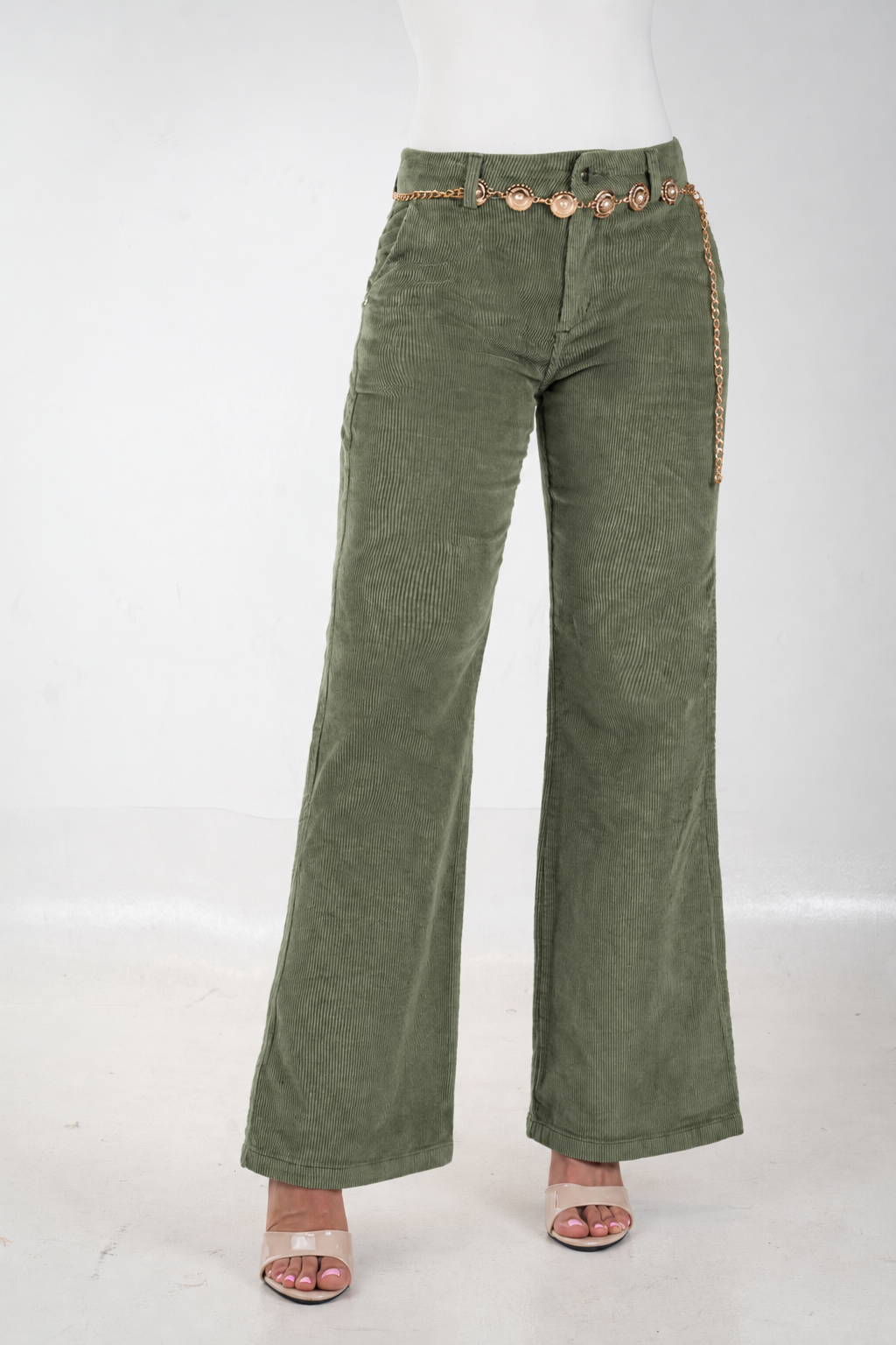 Cántaro Verde Oliva Pana- Stretch