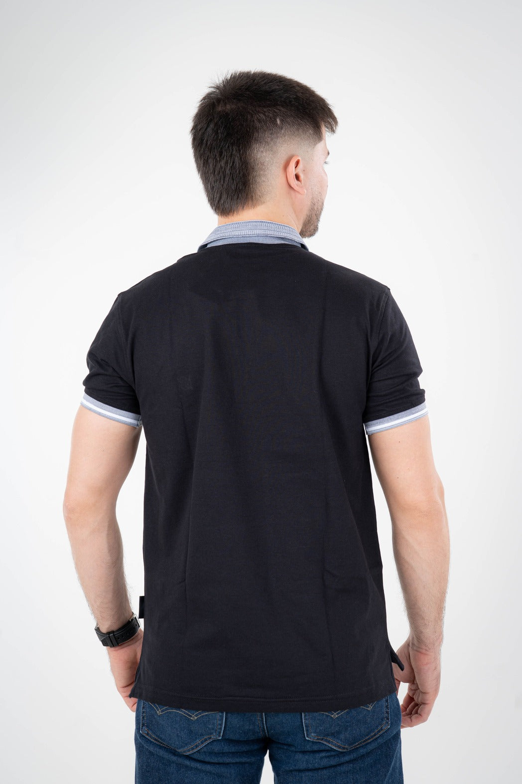Camisa Polo Cuello Doble tono-P002