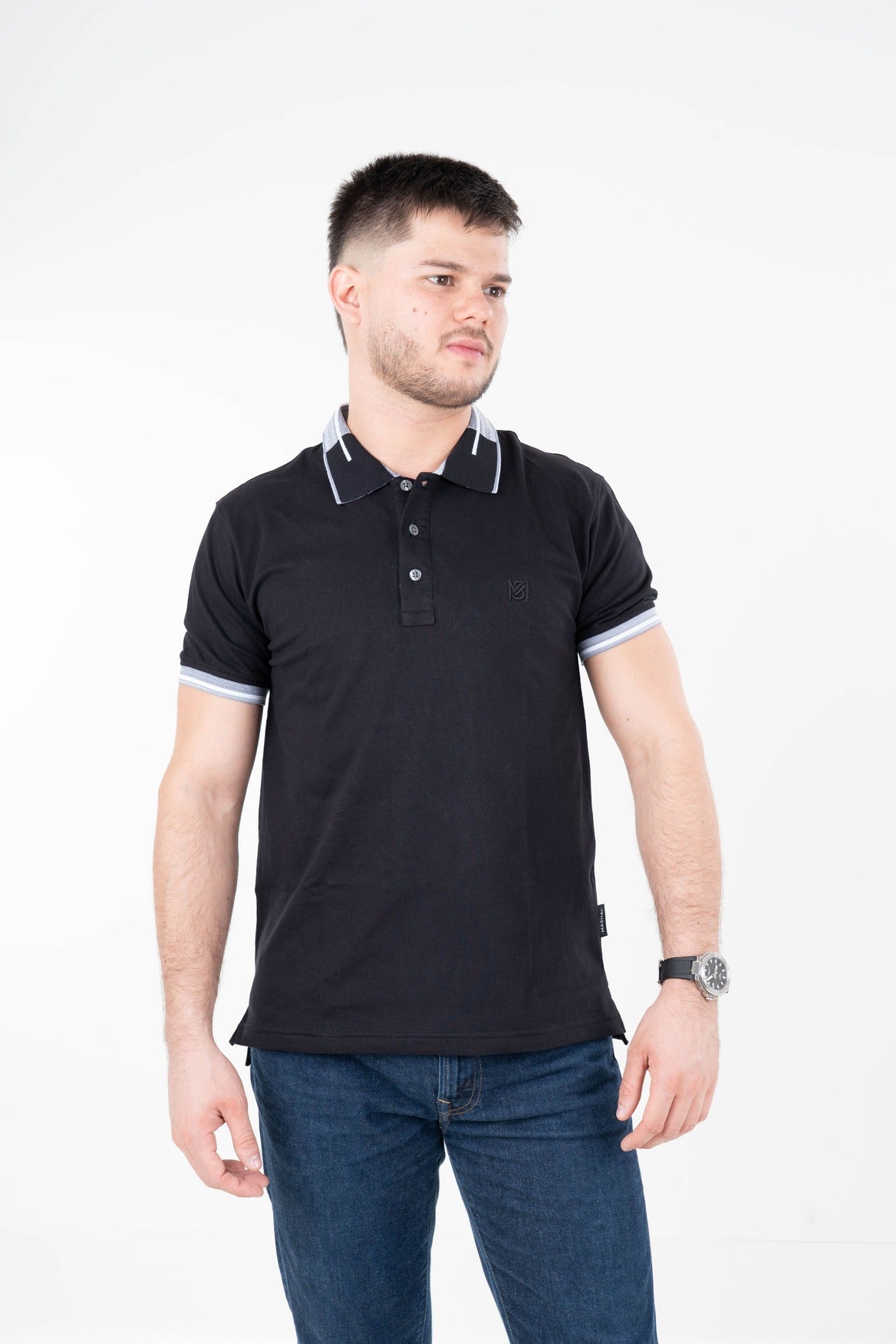 Camisa Polo Cuello Doble tono-P002