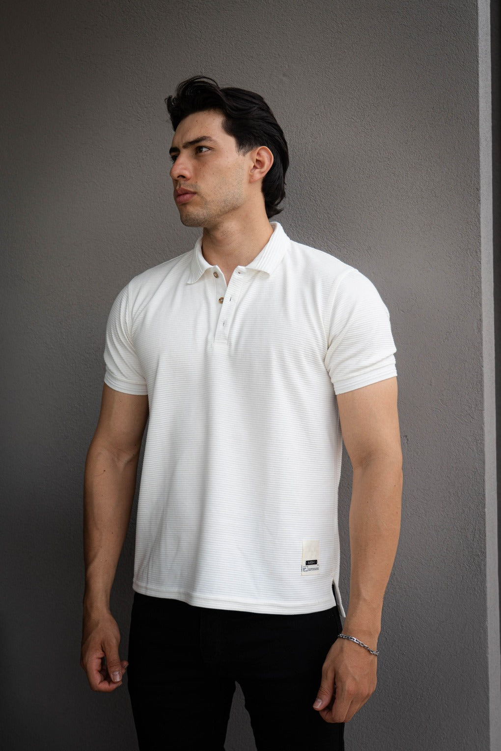 Camisa Tipo Polo Textura-T002