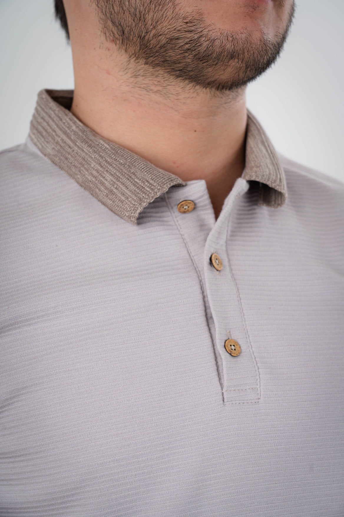 Camisa Tipo Polo Textura-T002