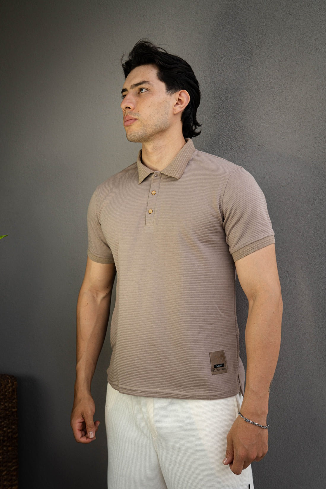 Camisa Tipo Polo Textura-T002