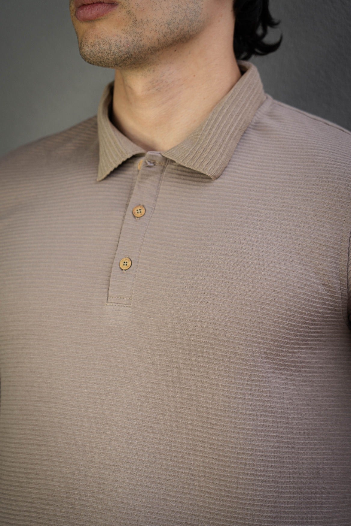 Camisa Tipo Polo Textura-T002