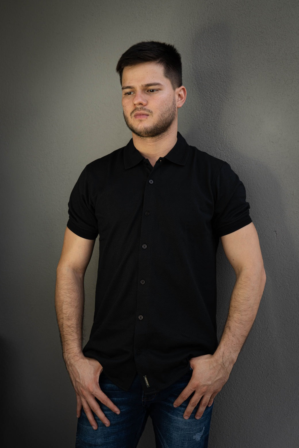 Camisa Con Botones Textura-T003