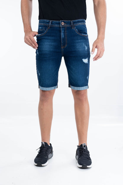 Bermuda Azul Oscuro Bota Doblada 1411
