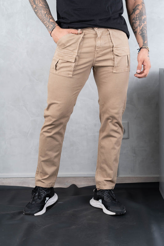 Pantalón Cargo Beige-1516