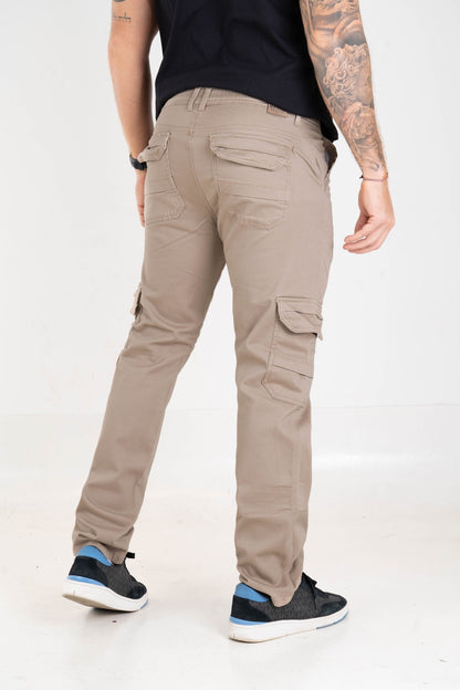 Cargo Fit Moderno Caqui