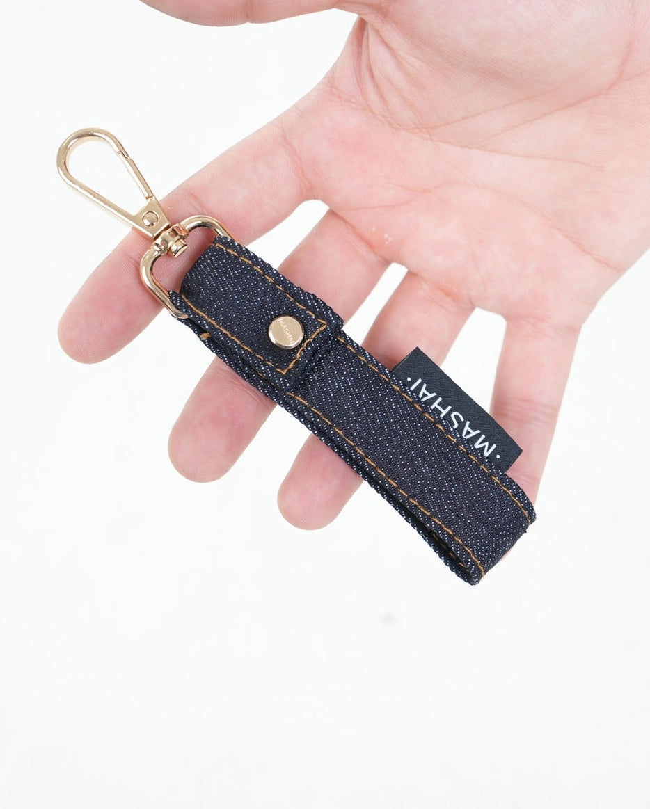 Llavero Mashai Denim · Premium Gold