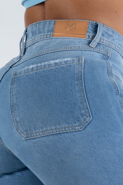 Jean Momfit Azul Medio 5236