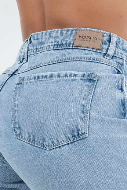 Jean Wide con costuras denim laterales 5282