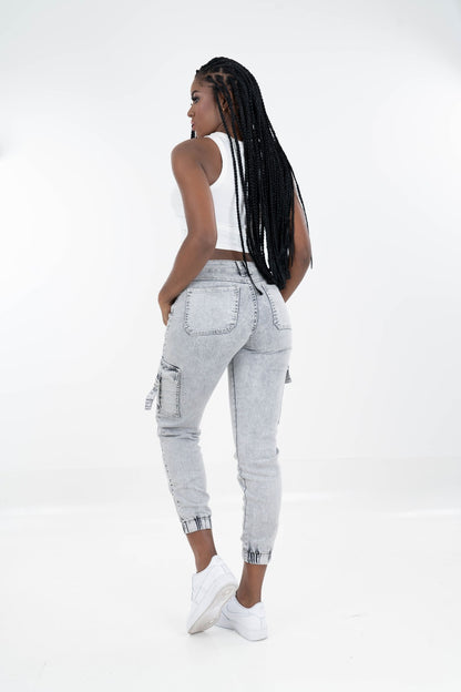 Jean Cargo Gris Tipo Jogger 5312