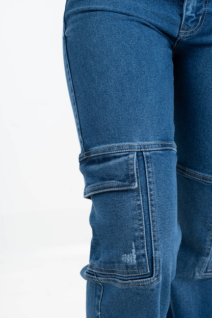 Pantalón Cargo Tono Oscuro-5317