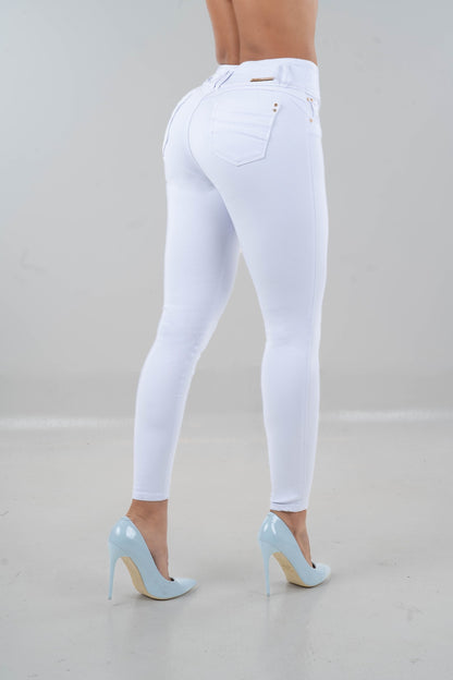 Pantalón Blanco Control Abdomen-5347
