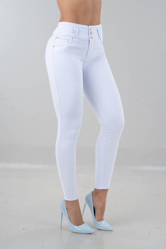 Pantalón Blanco Control Abdomen-5347