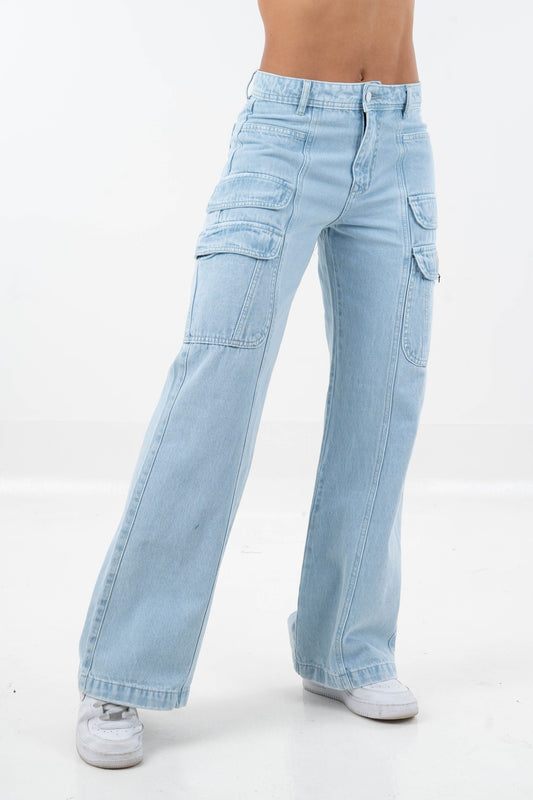 Jean cargo tono claro-5361