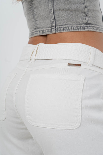 Pantalón Wide Blanco-5394