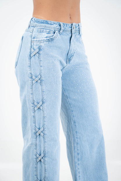 Jean Wide X Shiny Leg