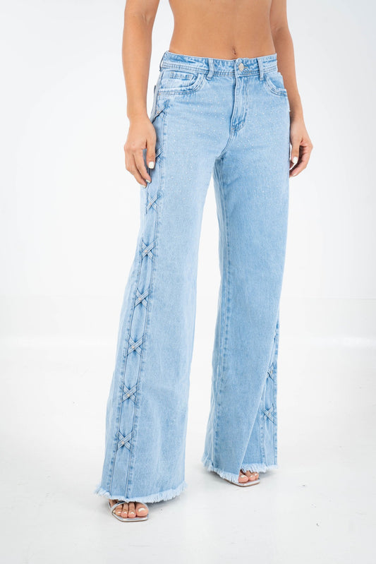 Jean Wide X Shiny Leg