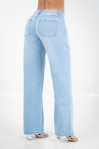 Jean Floral Wide Leg Fit