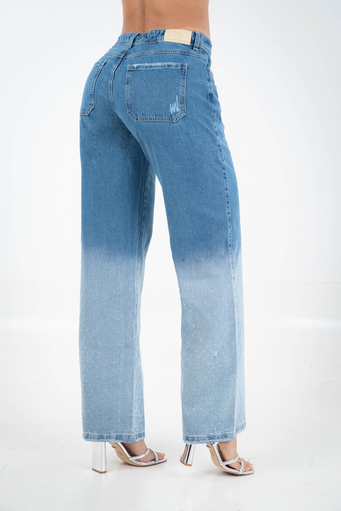 Jean Degradado Modern Wide Leg