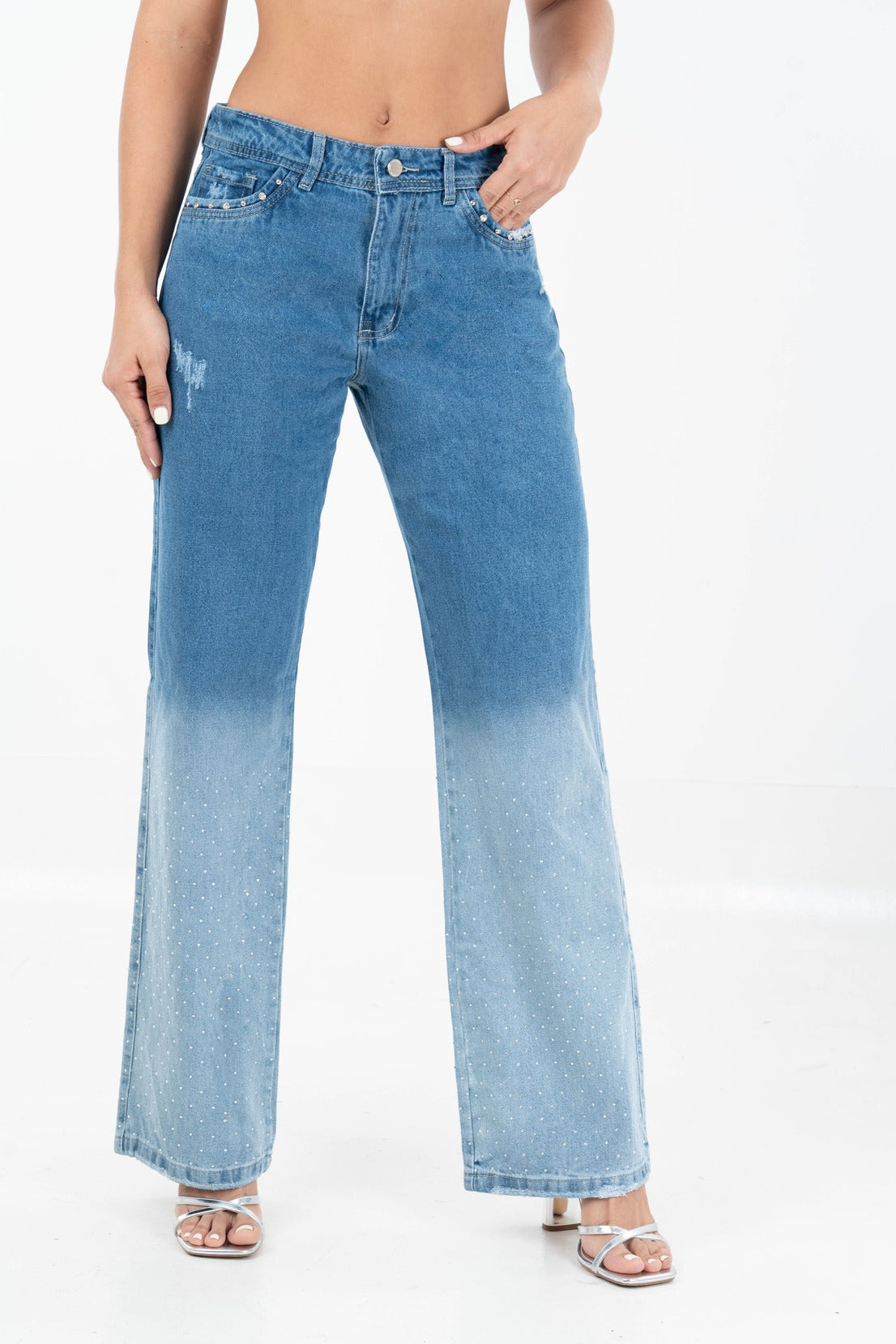 Jean Degradado Modern Wide Leg