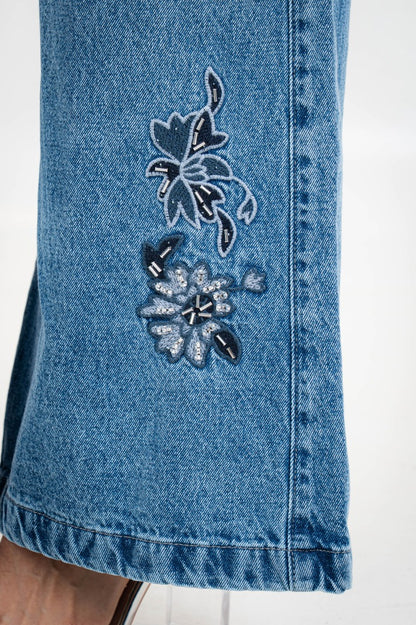 Jean Wide Leg Floral Style