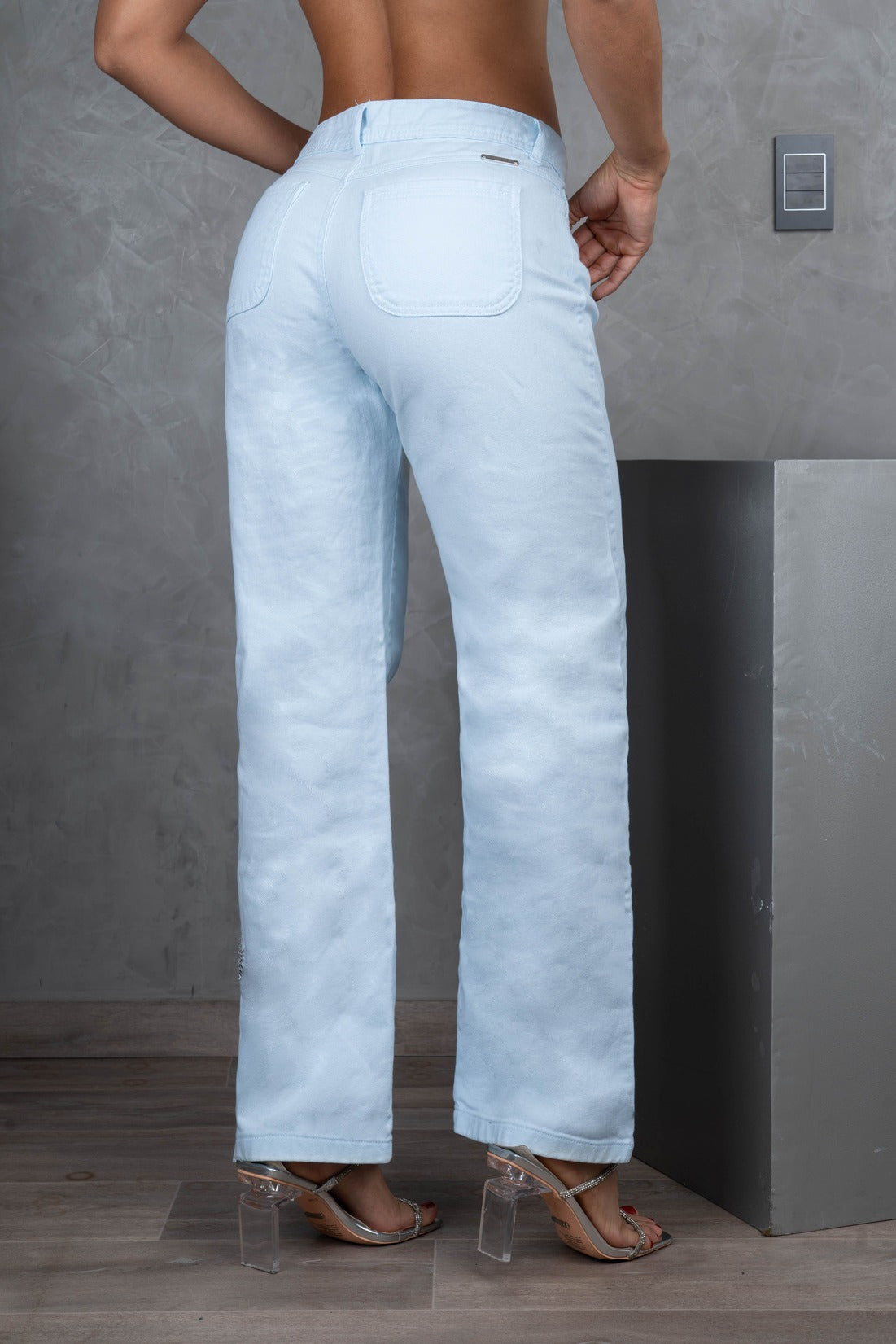 Jean Wide Leg Blue Color