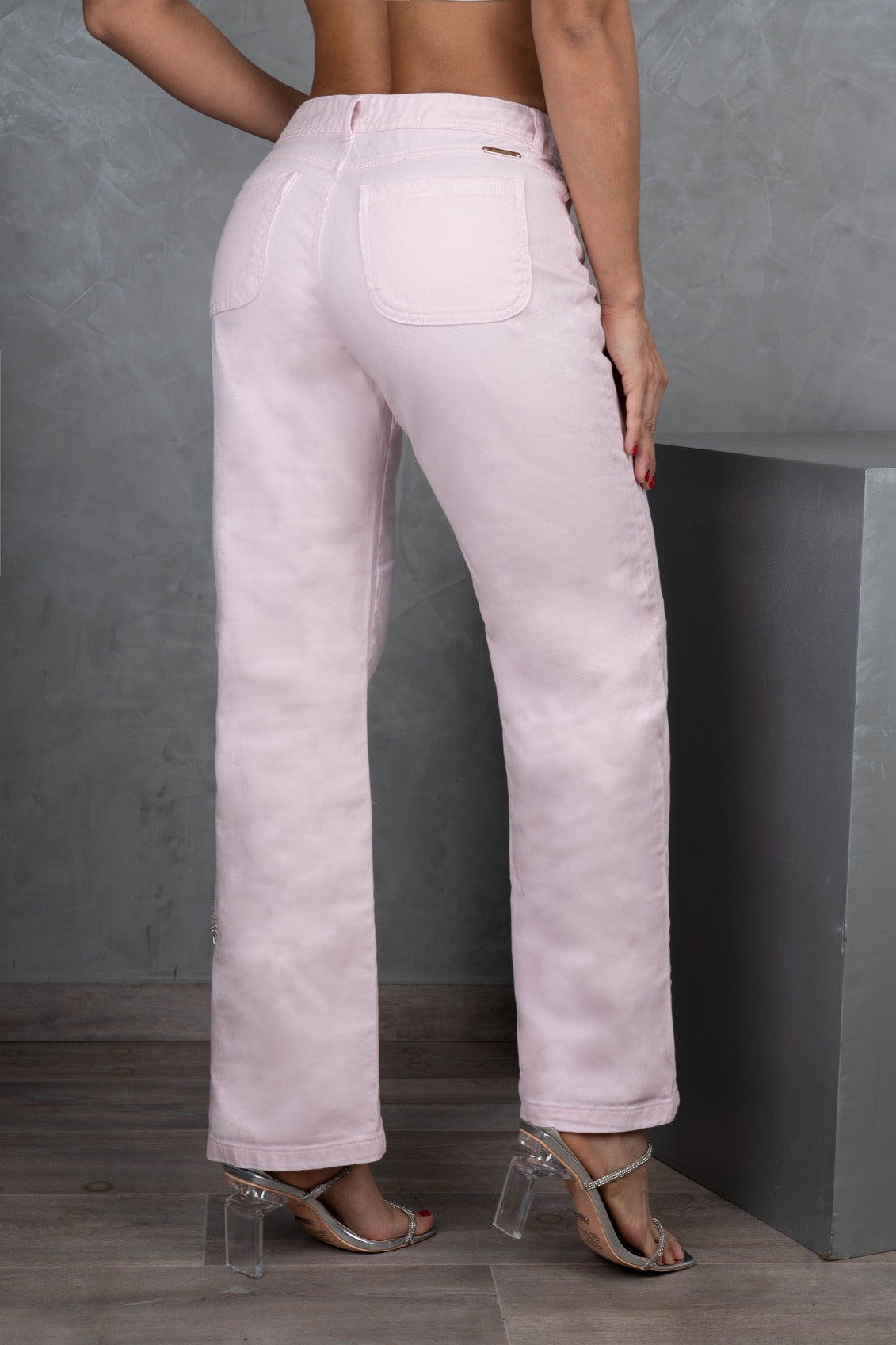 Jean Wide Leg Palo Rosa