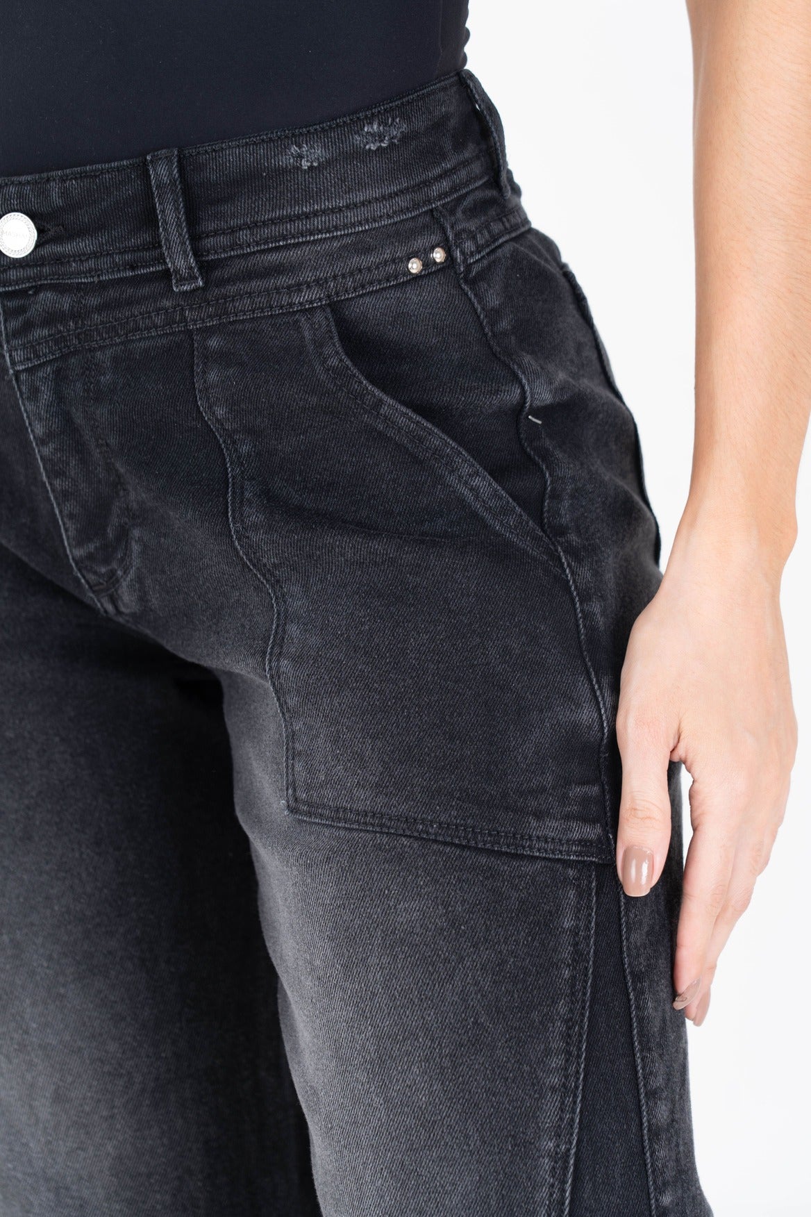 Jean Wide Leg Eclipse Humo