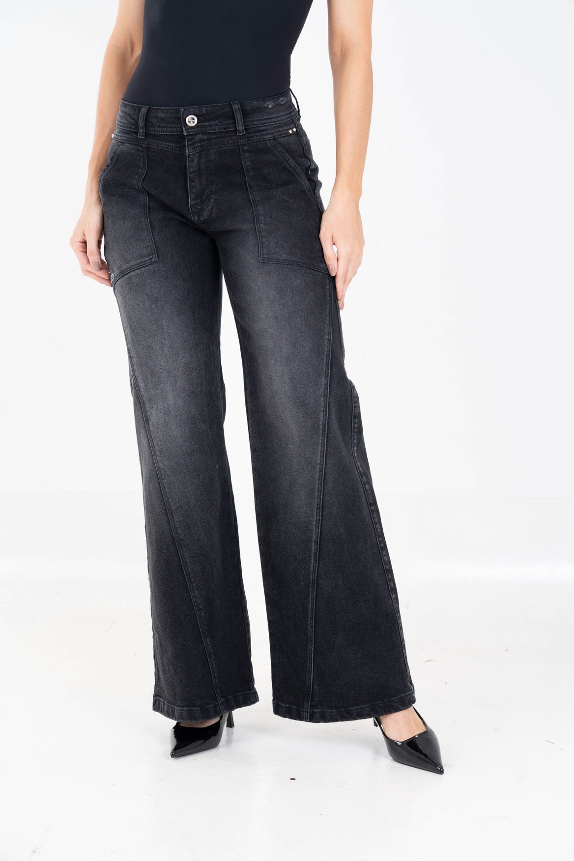 Jean Wide Leg Eclipse Humo