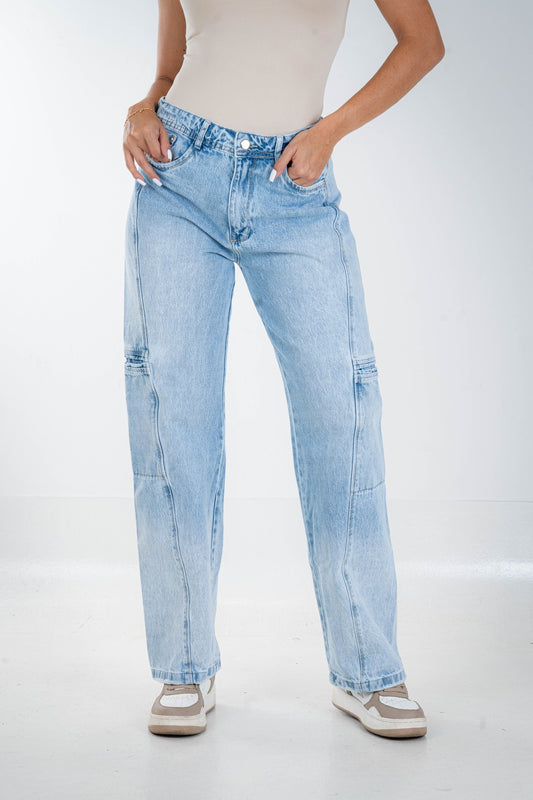 Jean Cargo Denim Estructurado