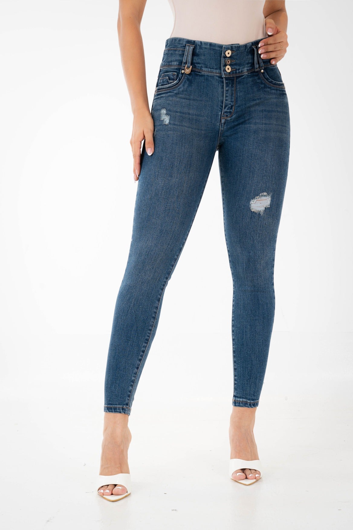 Skinny Cintura Firme Stretch