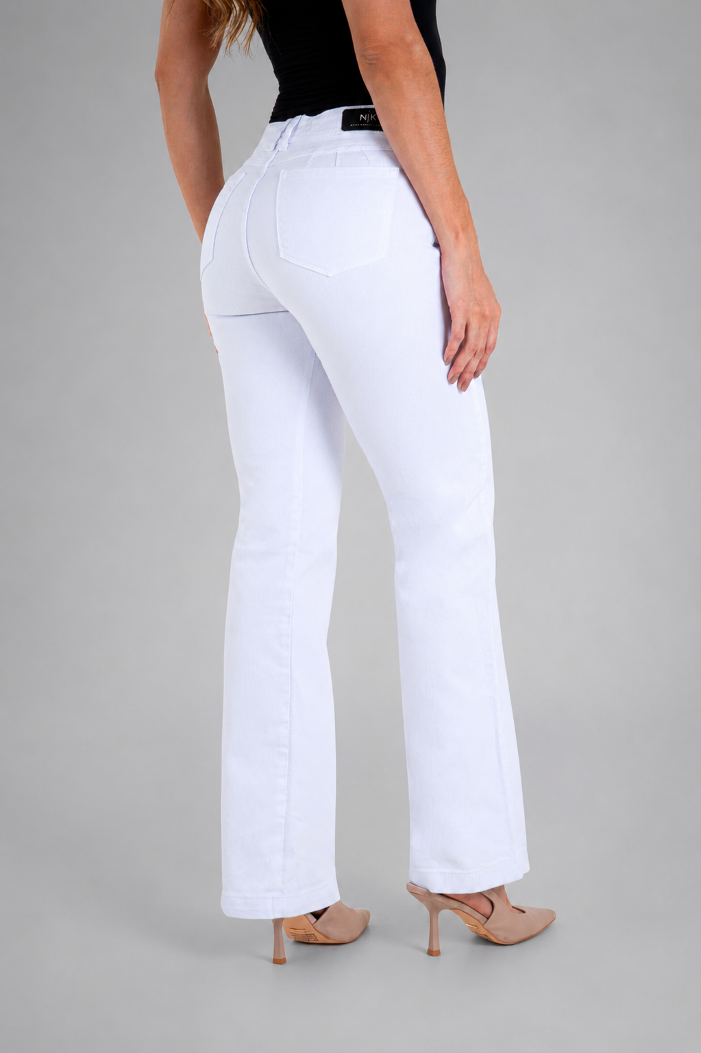 Jean Straight Leg Refinado Blanco